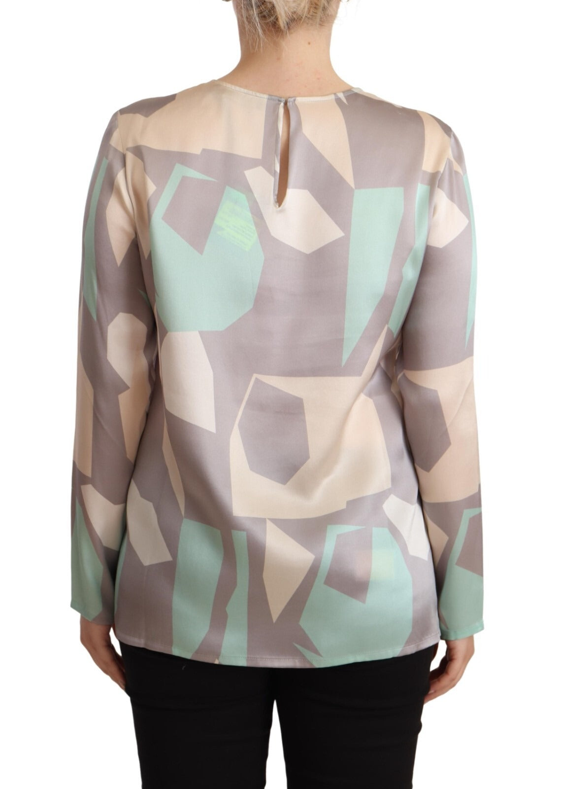 Indulge in the exquisite elegance of Fabiana Filippi's Multicolor Silk Long Sleeves Top, a luxurious masterpiece that embodies sophistication and timeless allure.