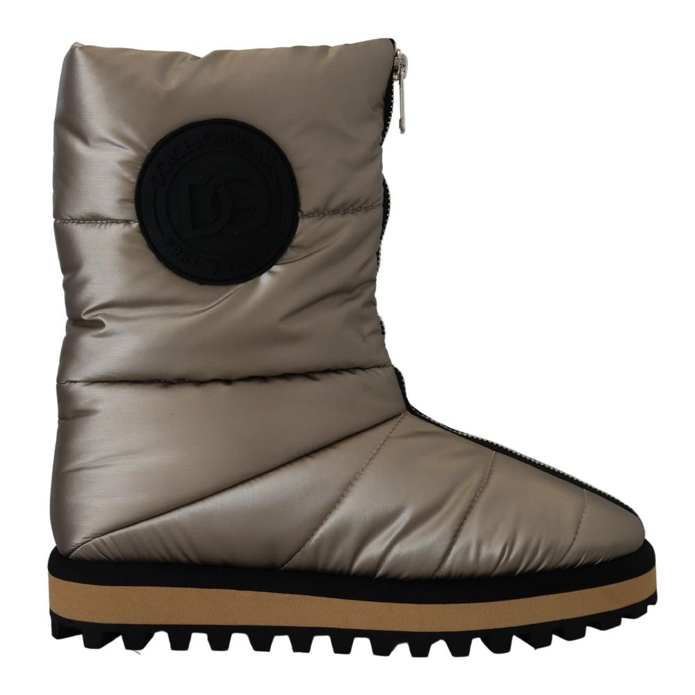 Dolce & Gabbana Silver Ankle Boots – Exquisite Italian Luxury