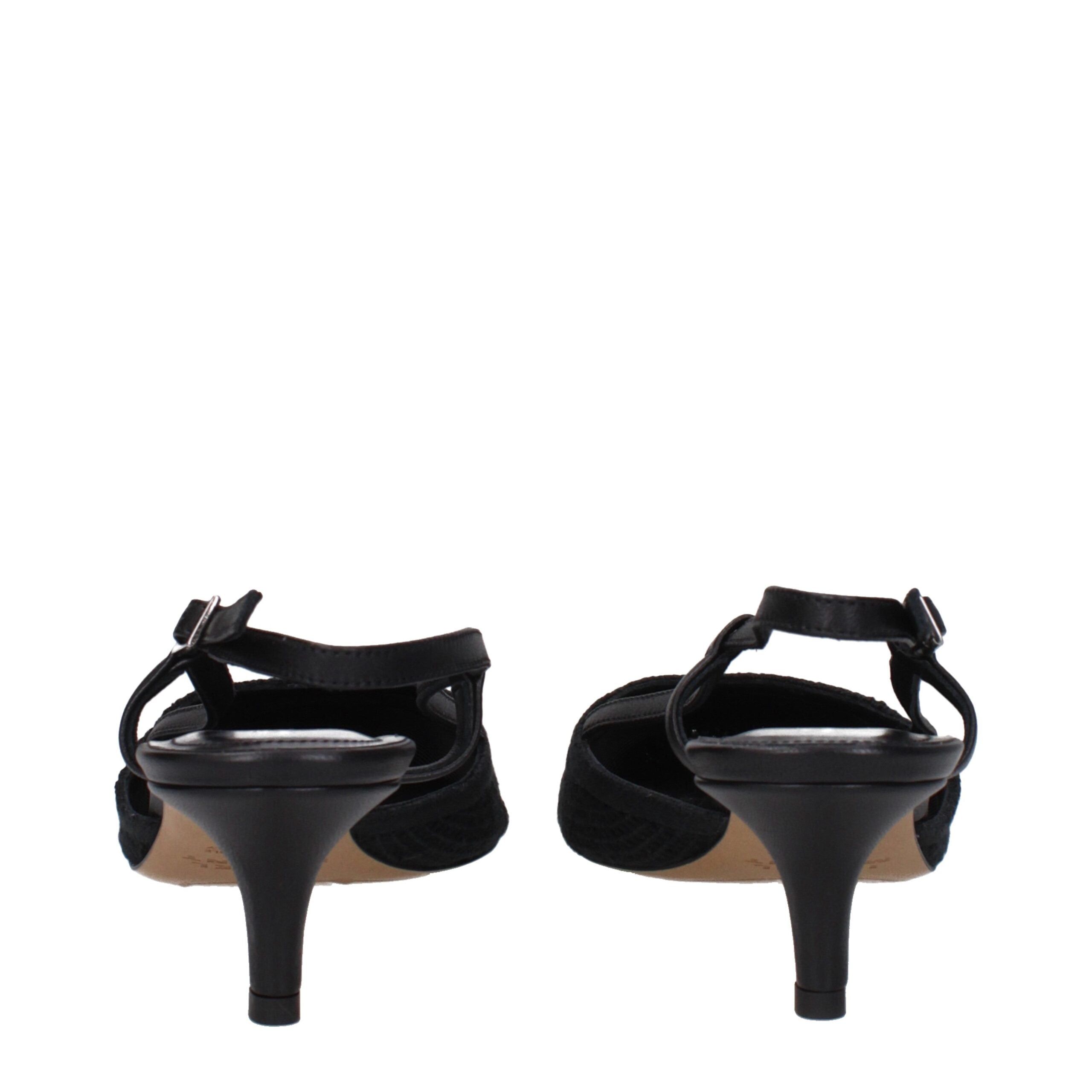 Isabel Marant Black Fabric Mid Heel Pumps