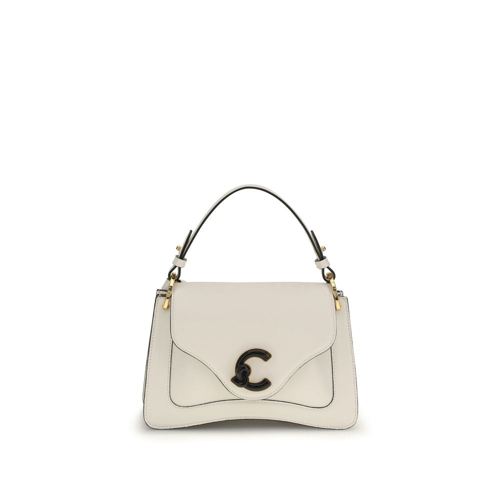 Coccinelle Cream Calf Leather Shoulder Bag - Artisanal Luxury