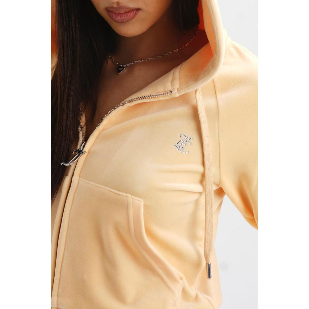 Indulge in the exquisite Juicy Couture Natural Polyester Sweatshirt, where luxurious comfort meets sophisticated elegance, perfect for the discerning individual.