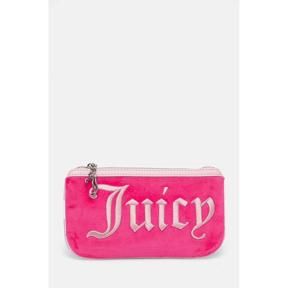 Indulge in the exquisite allure of the Juicy Couture Pink Polyester Shoulder Bag, a timeless accessory that embodies luxury and sophistication for every occasion.