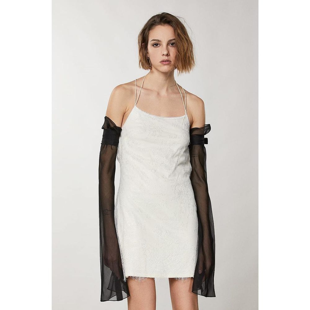 Patrizia Pepe Silver Nylon Cocktail Dress - Luxury Elegance