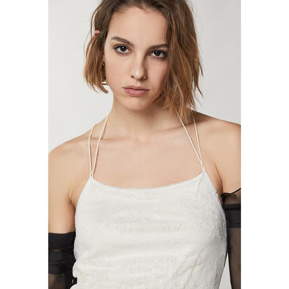 Patrizia Pepe Silver Nylon Cocktail Dress - Timeless Luxury Elegance