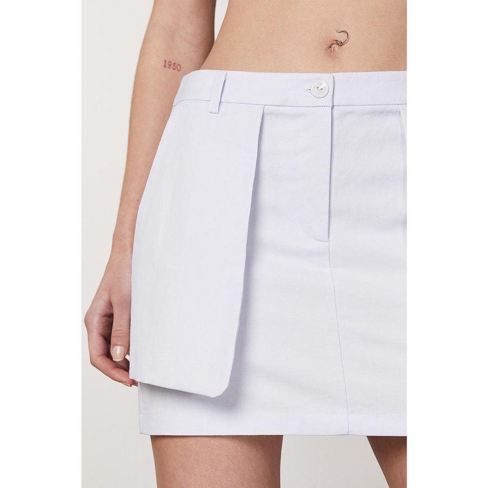 Patrizia Pepe Purple Cotton Mini Skirt - Timeless Luxury Elegance