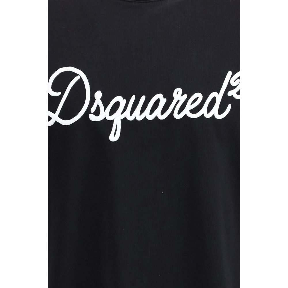 Dsquared² Black Cotton T-Shirt – Artisanal Luxury Redefined