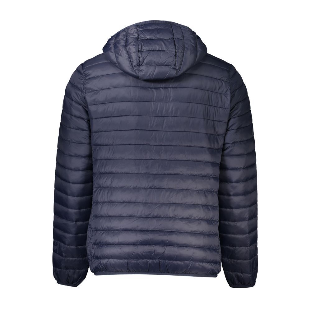 Elevate your wardrobe with the Cavalli Class Blue Polyamide Shell Jacket, a masterpiece of luxurious design and functionality, perfect for sophisticated adventures.