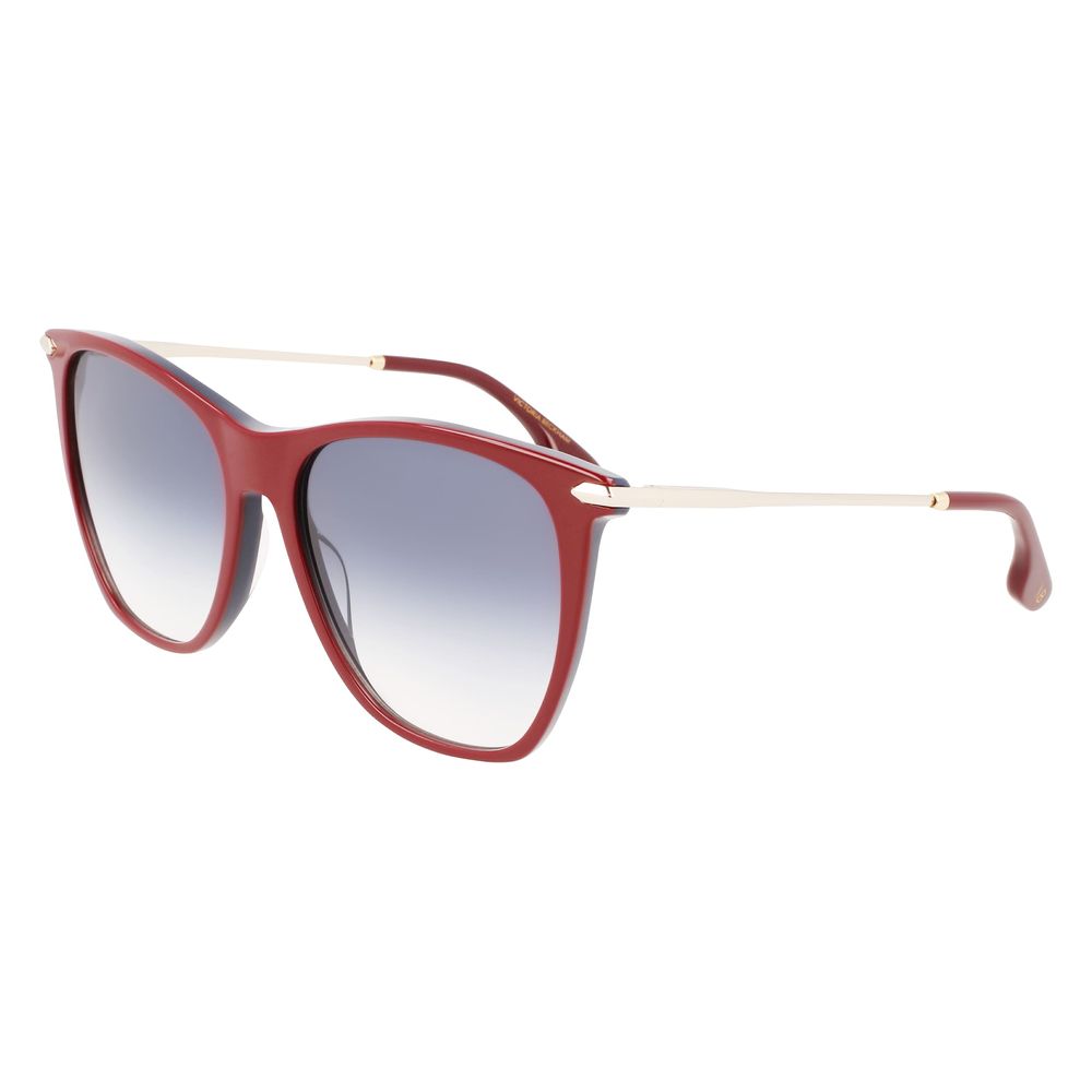 Indulge in the exquisite Victoria Beckham Burgundy Acetate Sunglasses, where luxurious craftsmanship meets sophisticated design, perfect for the discerning connoisseur.