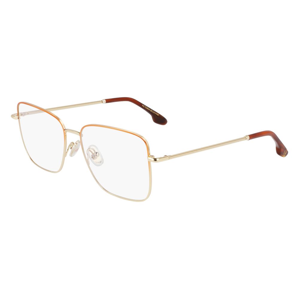 Experience timeless sophistication with Victoria Beckham Brown Metal Glasses, where exquisite craftsmanship meets luxurious design, perfect for the discerning individual.