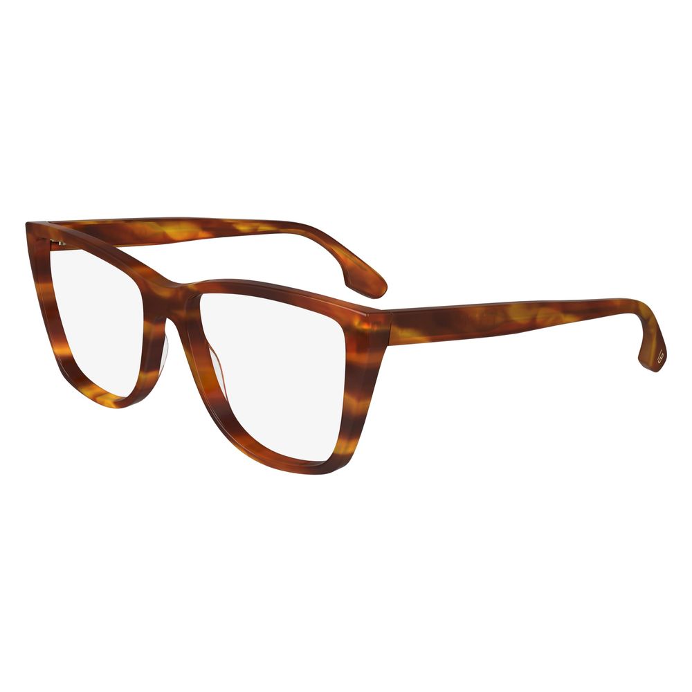 Experience timeless elegance with Victoria Beckham Brown Acetate Glasses, where exceptional craftsmanship meets contemporary luxury, perfect for the discerning modern muse.