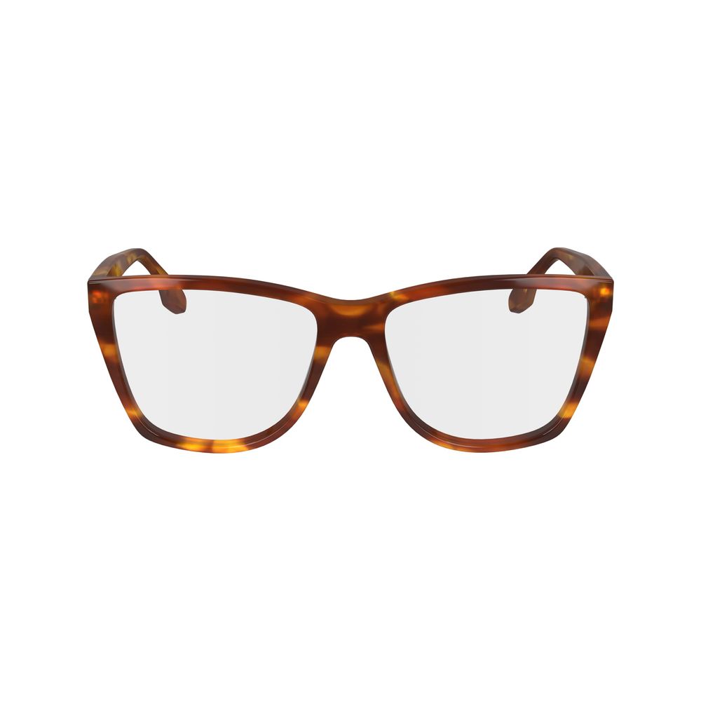 Experience timeless elegance with Victoria Beckham Brown Acetate Glasses, where exceptional craftsmanship meets contemporary design for the discerning modern individual.