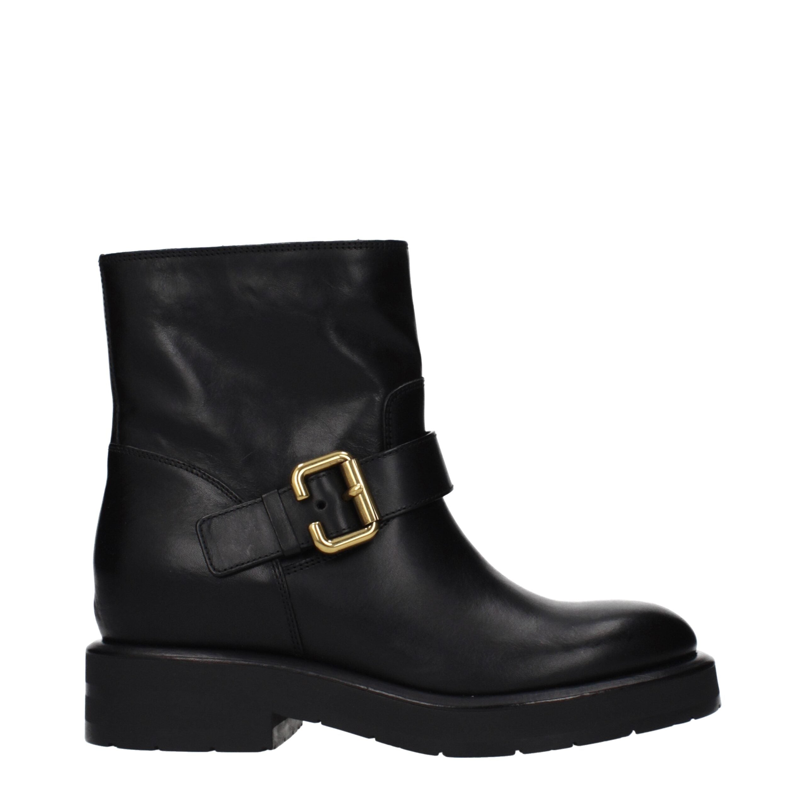Chloé Black Leather Ankle Boots - Artisanal Luxury Footwear