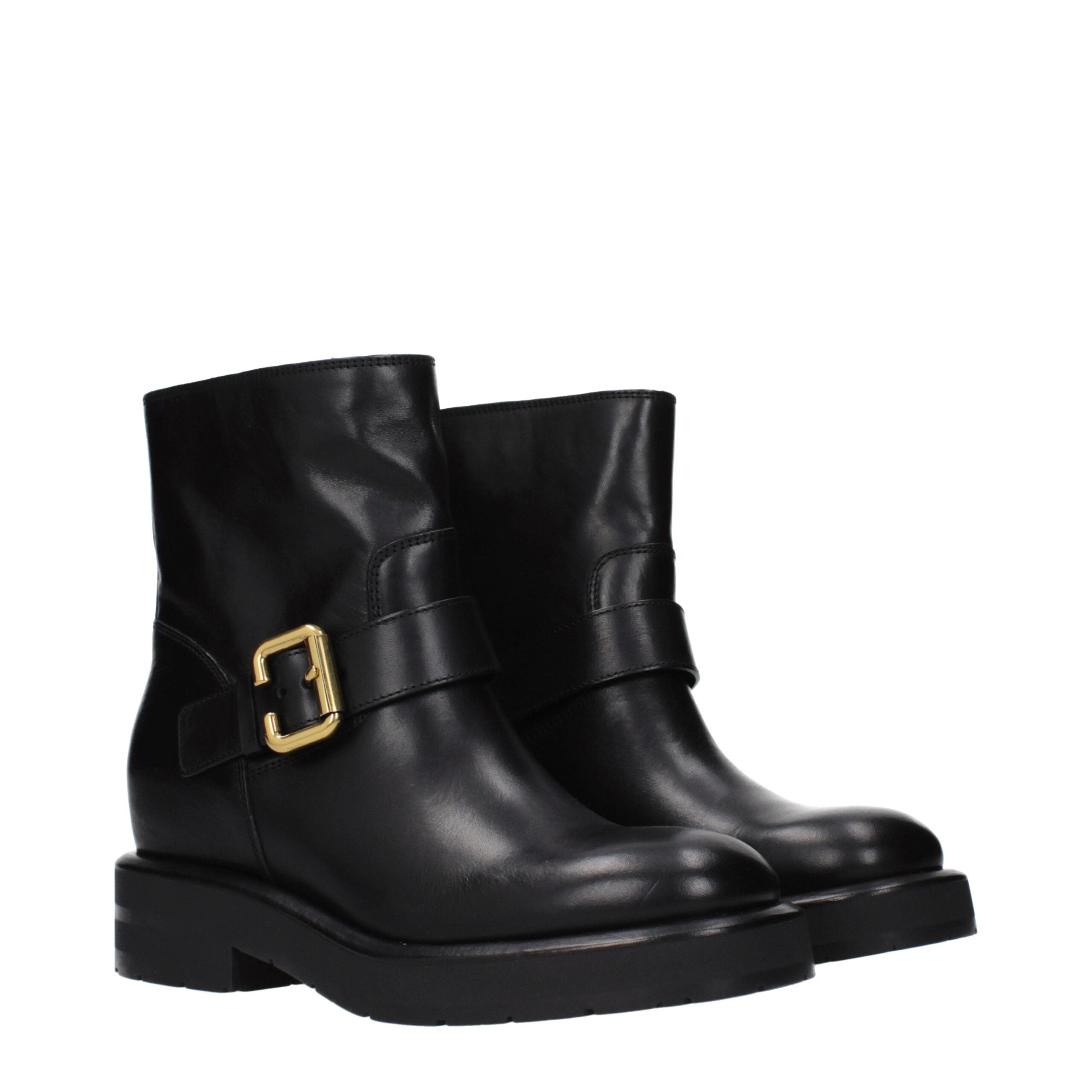Chloé Black Leather Ankle Boots - Artisanal Luxury Footwear
