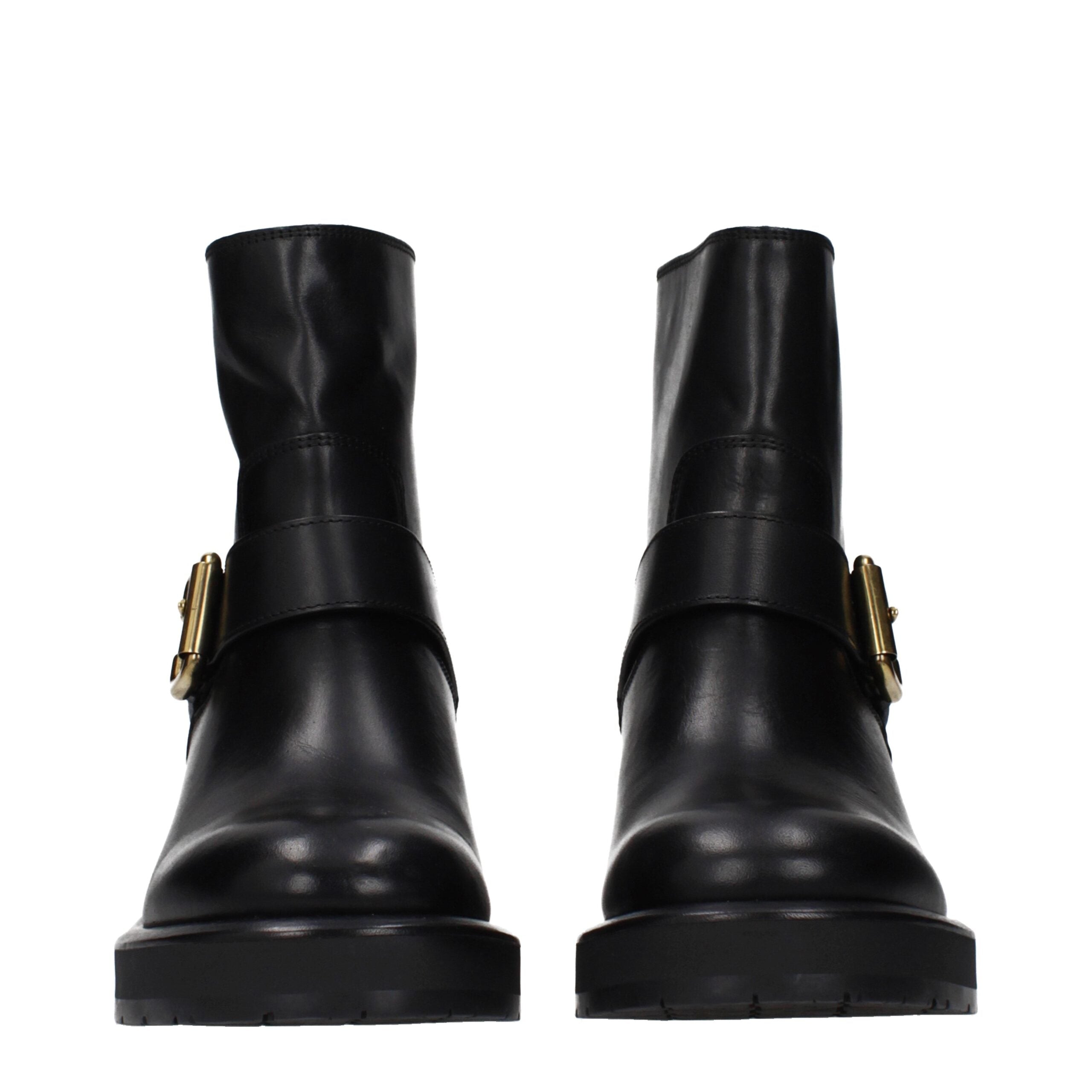 Chloé Black Leather Ankle Boots - Artisanal Luxury Footwear