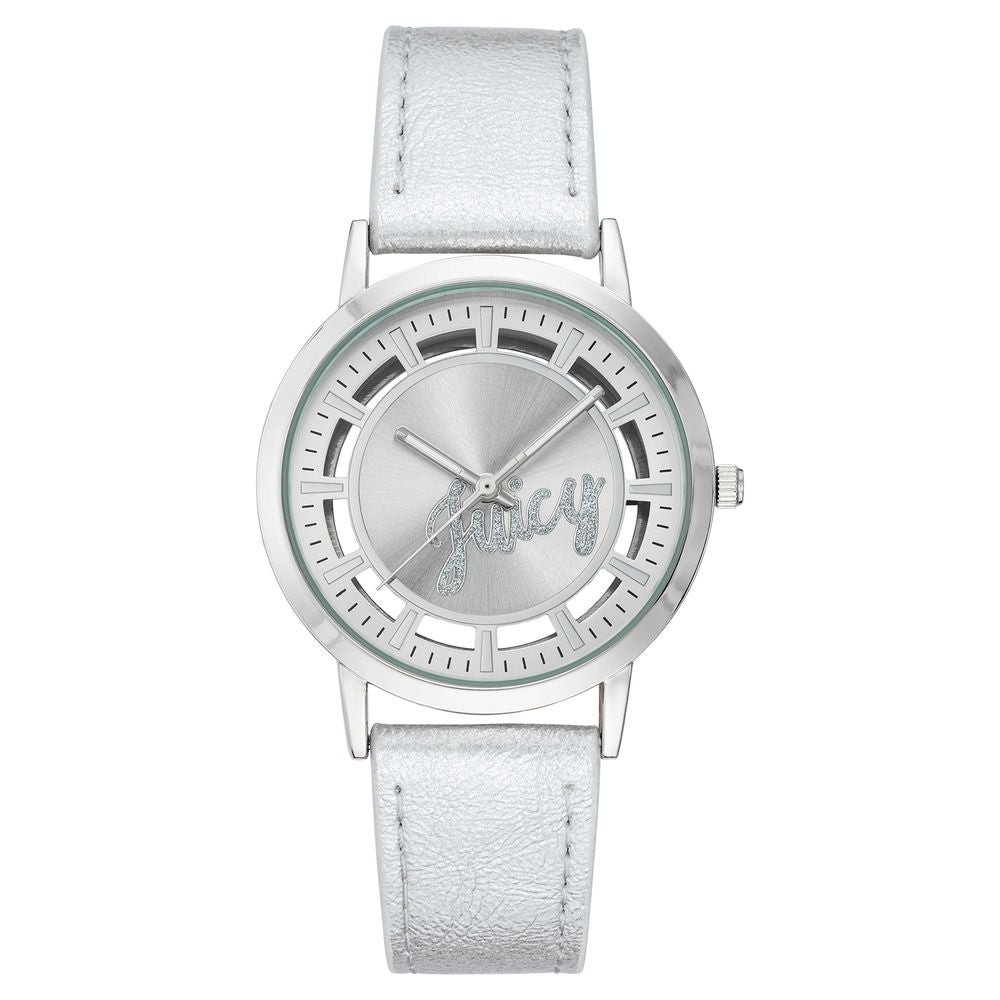 Discover the Juicy Couture Silver Plastic Dress Watch, a timeless symbol of elegance and sophistication, crafted for those who embrace luxury in every moment.