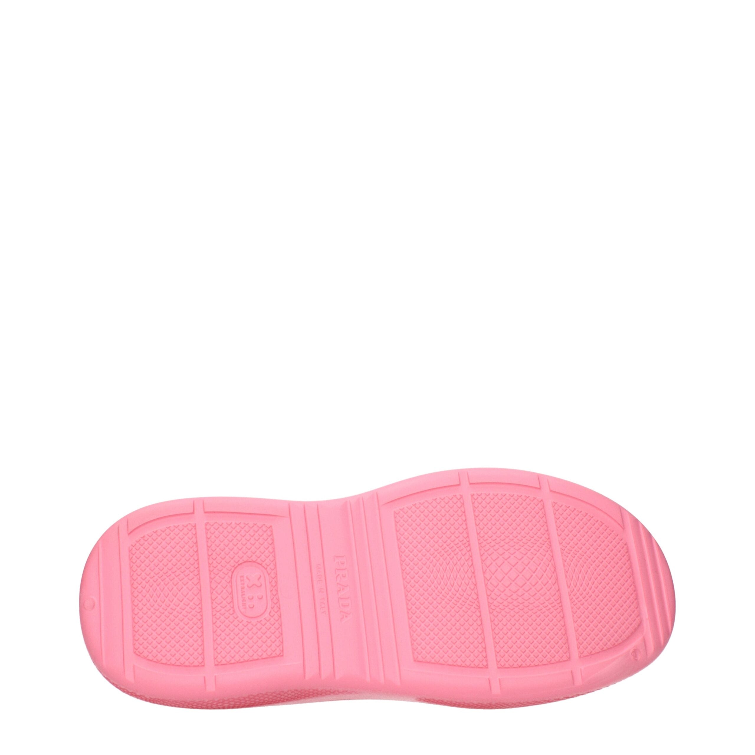 Experience the allure of Prada Pink Cotton Slippers, crafted from luxurious pink rubber, embodying elegance and sophistication for the discerning individual.
