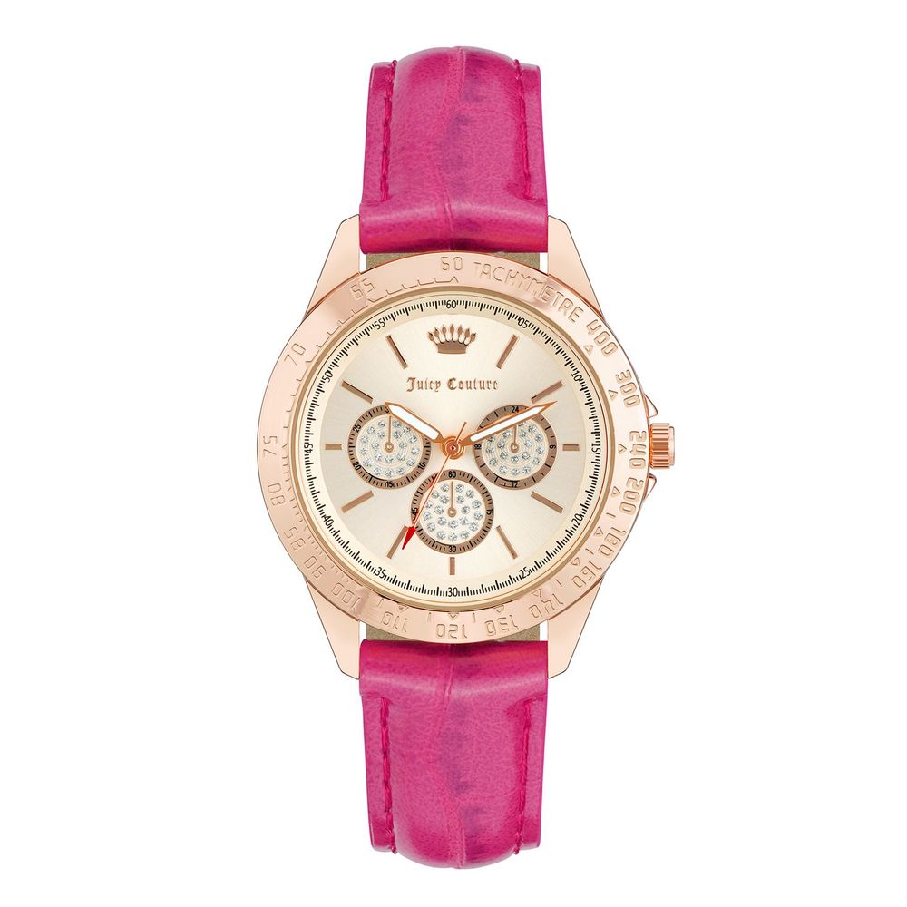 Elevate your style with the Juicy Couture Multicolor Plastic Dress Watch, a symbol of exquisite craftsmanship and luxurious pink tones, perfect for any sophisticated occasion.
