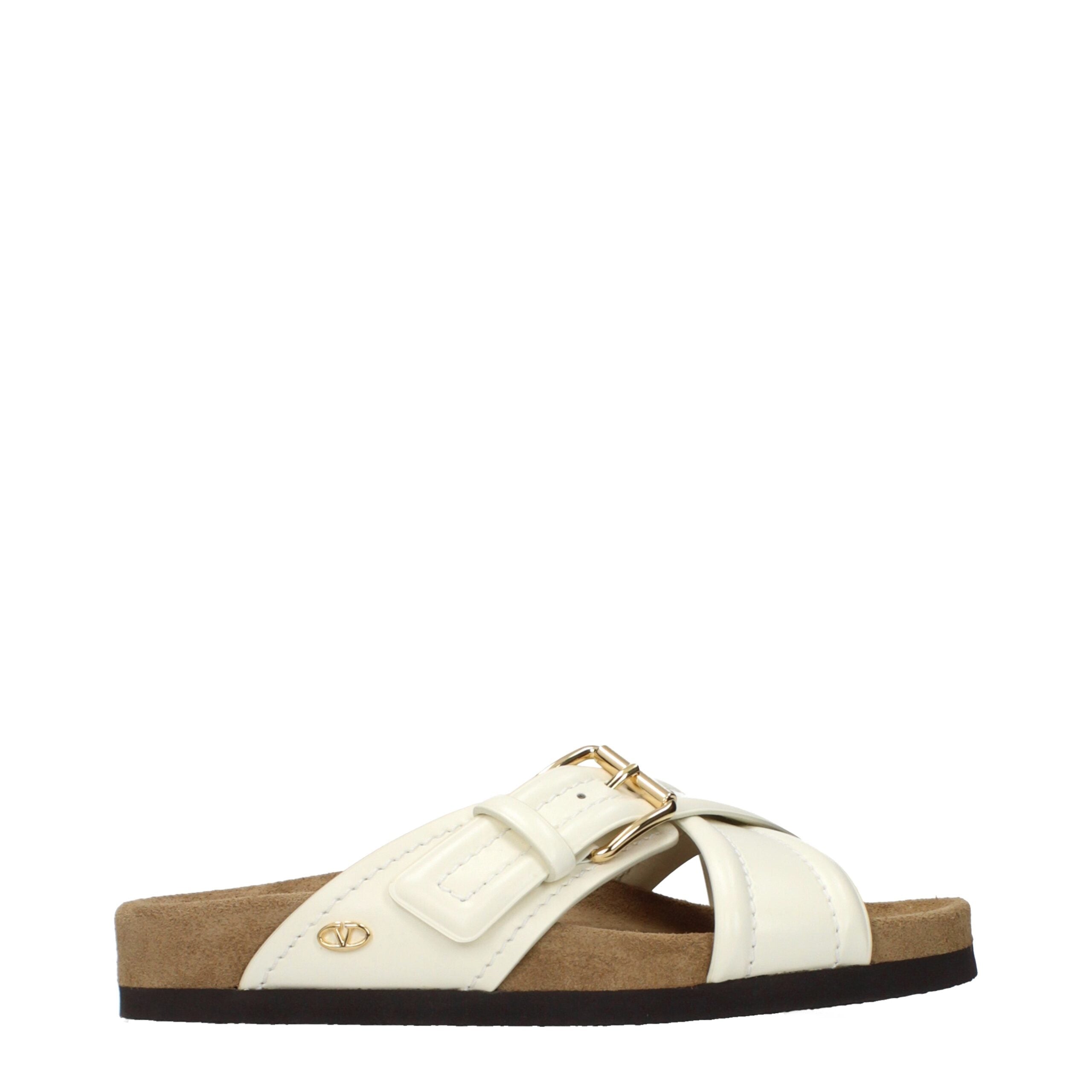 Valentino Garavani Beige Leather Slippers | Artisanal Luxury Footwear