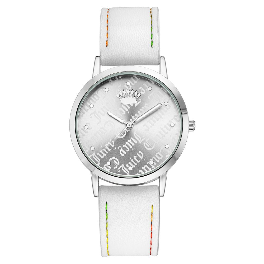 Discover the Juicy Couture White Plastic Dress Watch, a timeless blend of exquisite craftsmanship and modern elegance, perfect for those who embody sophistication and allure.