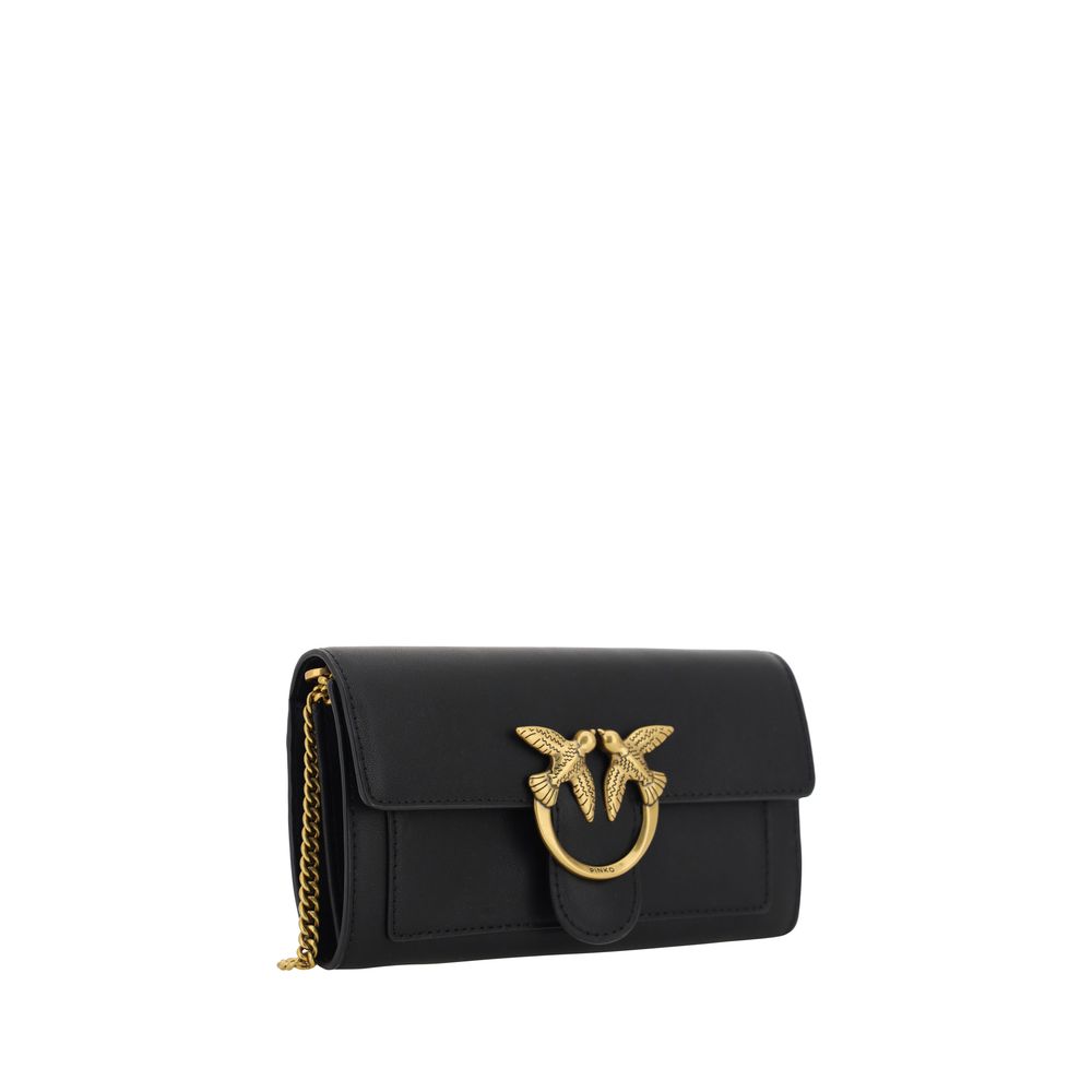 Discover the PINKO Black Calf Leather Bos Taurus Shoulder Bag, a masterpiece of exquisite craftsmanship and timeless elegance, perfect for elevating any occasion.