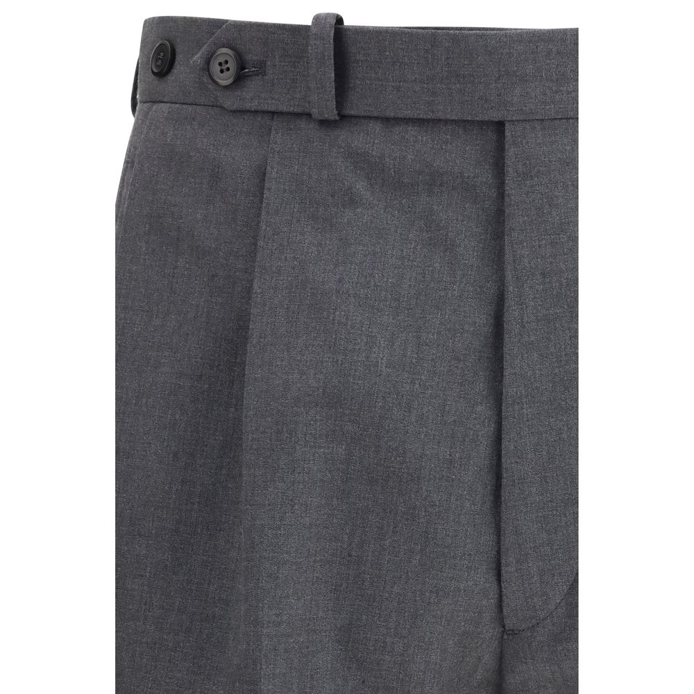 Prada Gray Fleece Wool Dress Pants - Timeless Luxury Trousers