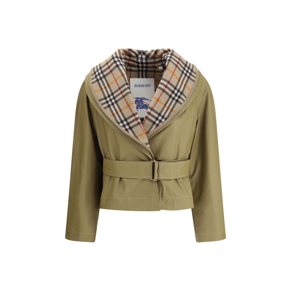 Burberry Cropped Cotton Jacket – Artisanal Luxury Fashion Statement