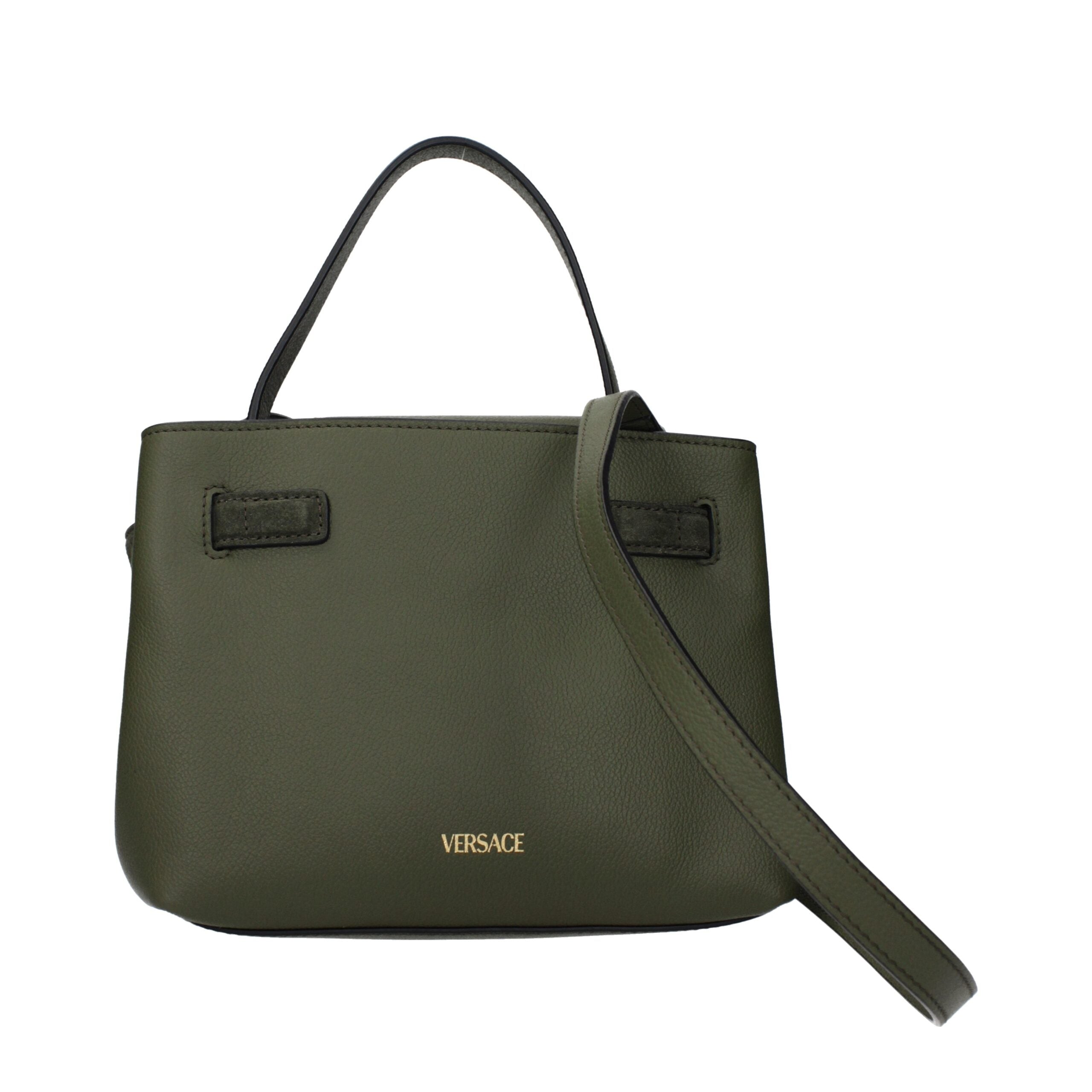 Versace Green Leather Handbag