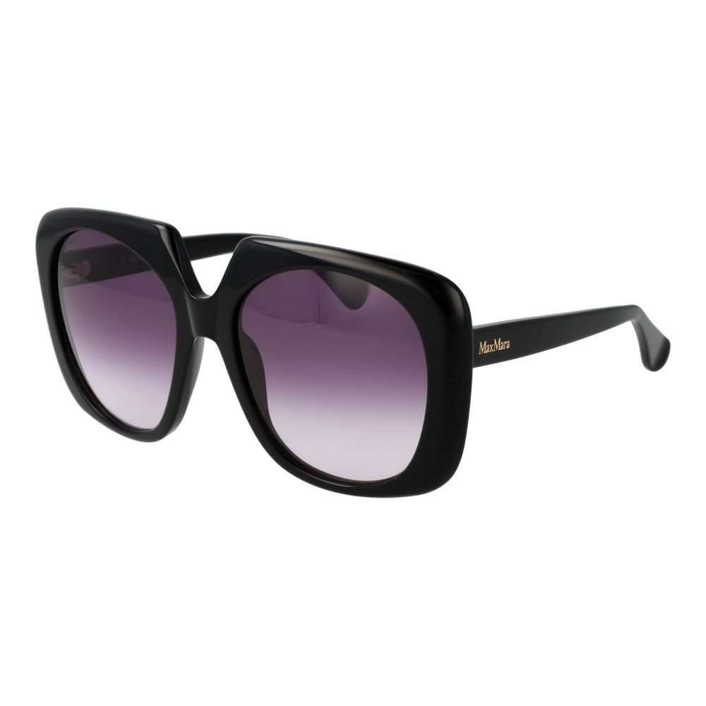 Elevate your style with Max Mara Black Plastic Sunglasses, where luxurious craftsmanship meets timeless elegance, perfect for the discerning individual.