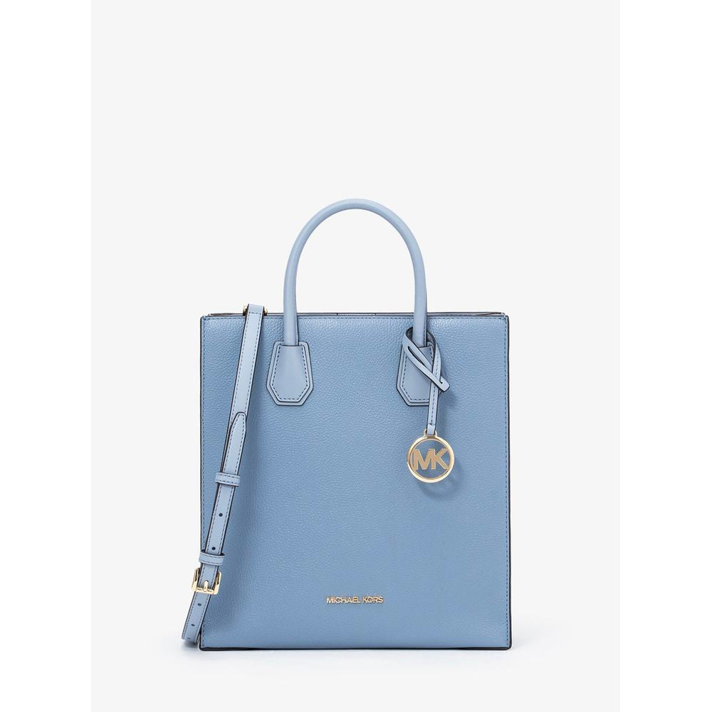 Elevate your elegance with the Michael Kors Blue Leather Handbag, a masterpiece of artisanal luxury that embodies sophistication for every occasion.