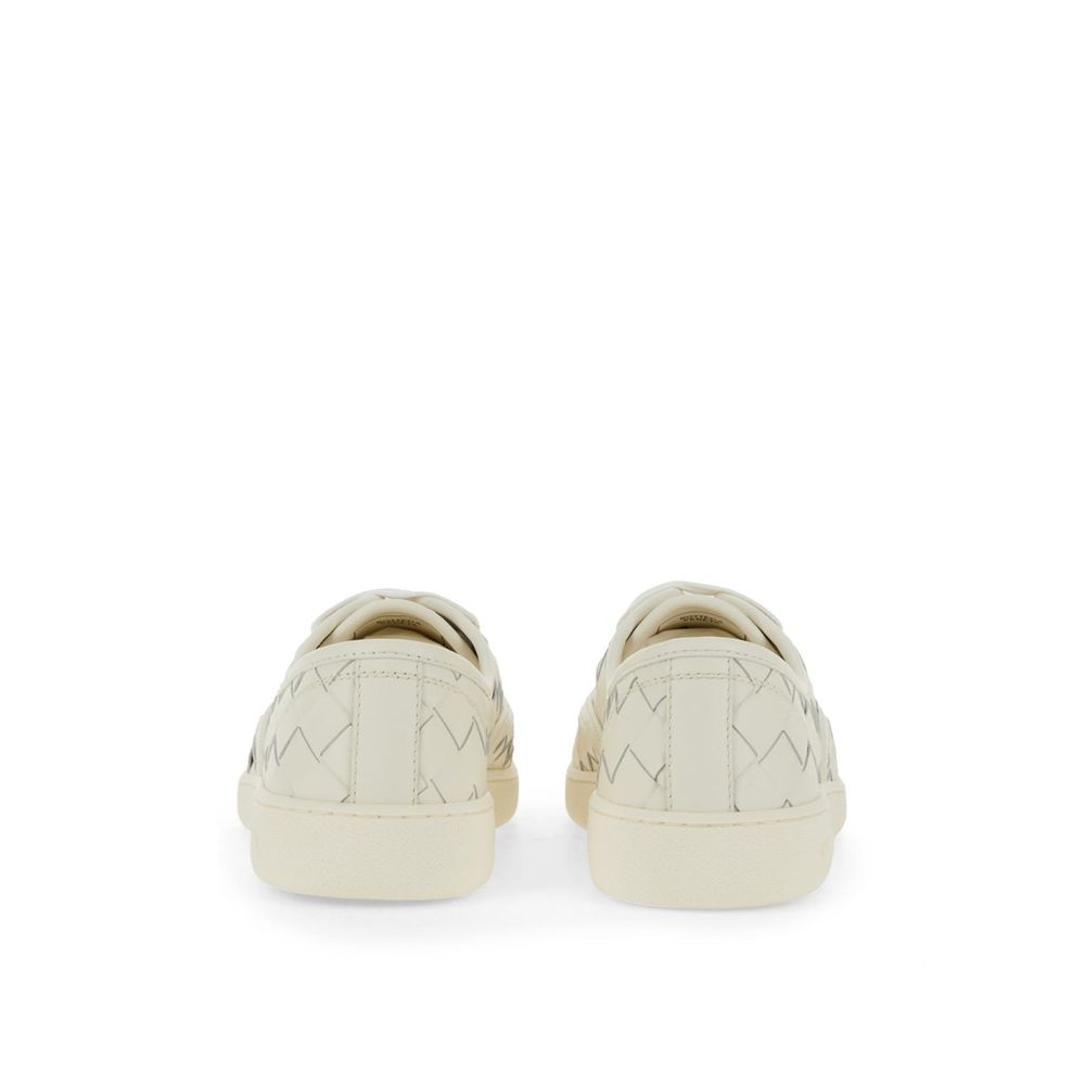 Bottega Veneta White Calfskin Low Top Sneakers – Artisanal Luxury