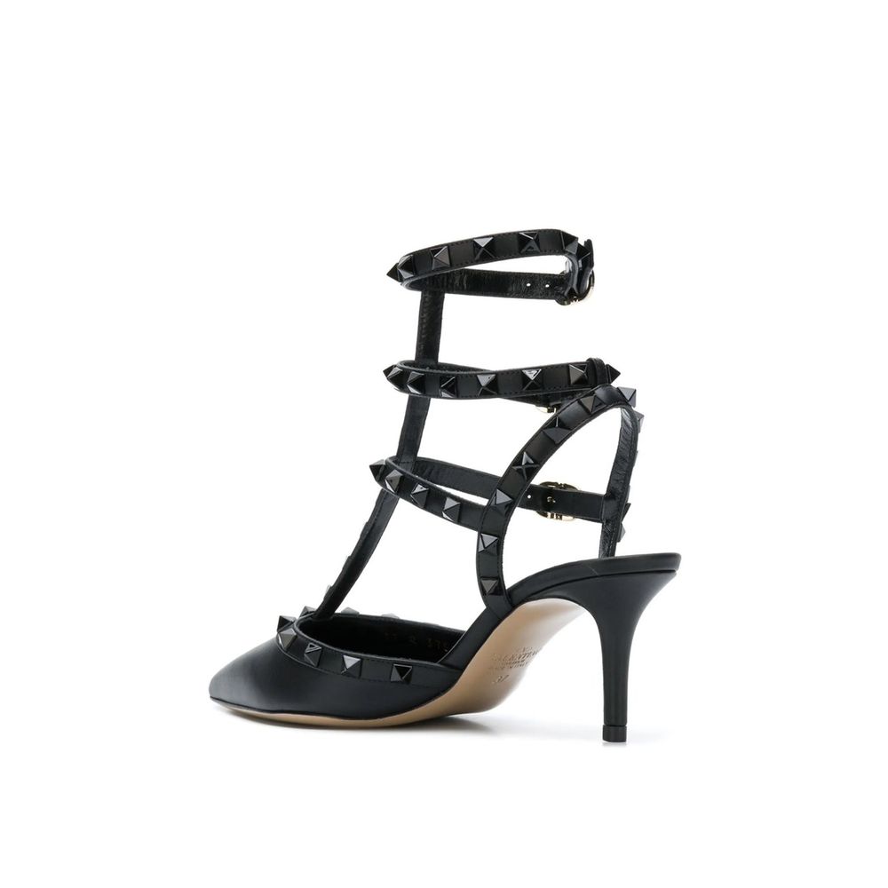 Valentino Garavani Black Calfskin High Heel Pumps