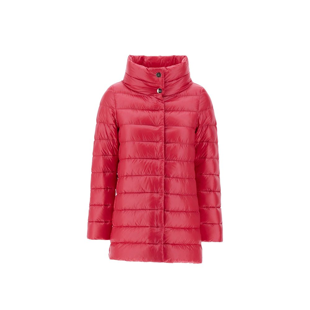 Indulge in the exquisite Herno Multicolor Polyamide Coat, crafted from luxurious materials with a flared design, embodying sophistication and timeless elegance for discerning tastes.