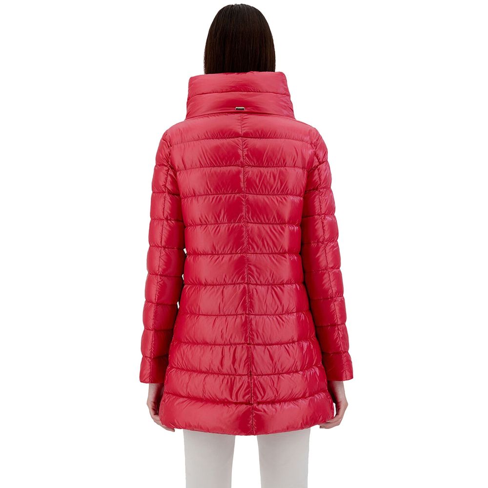 Indulge in the exquisite Herno Multicolor Polyamide Coat, crafted from luxurious materials with a flared design, embodying elegance and sophistication for the discerning individual.