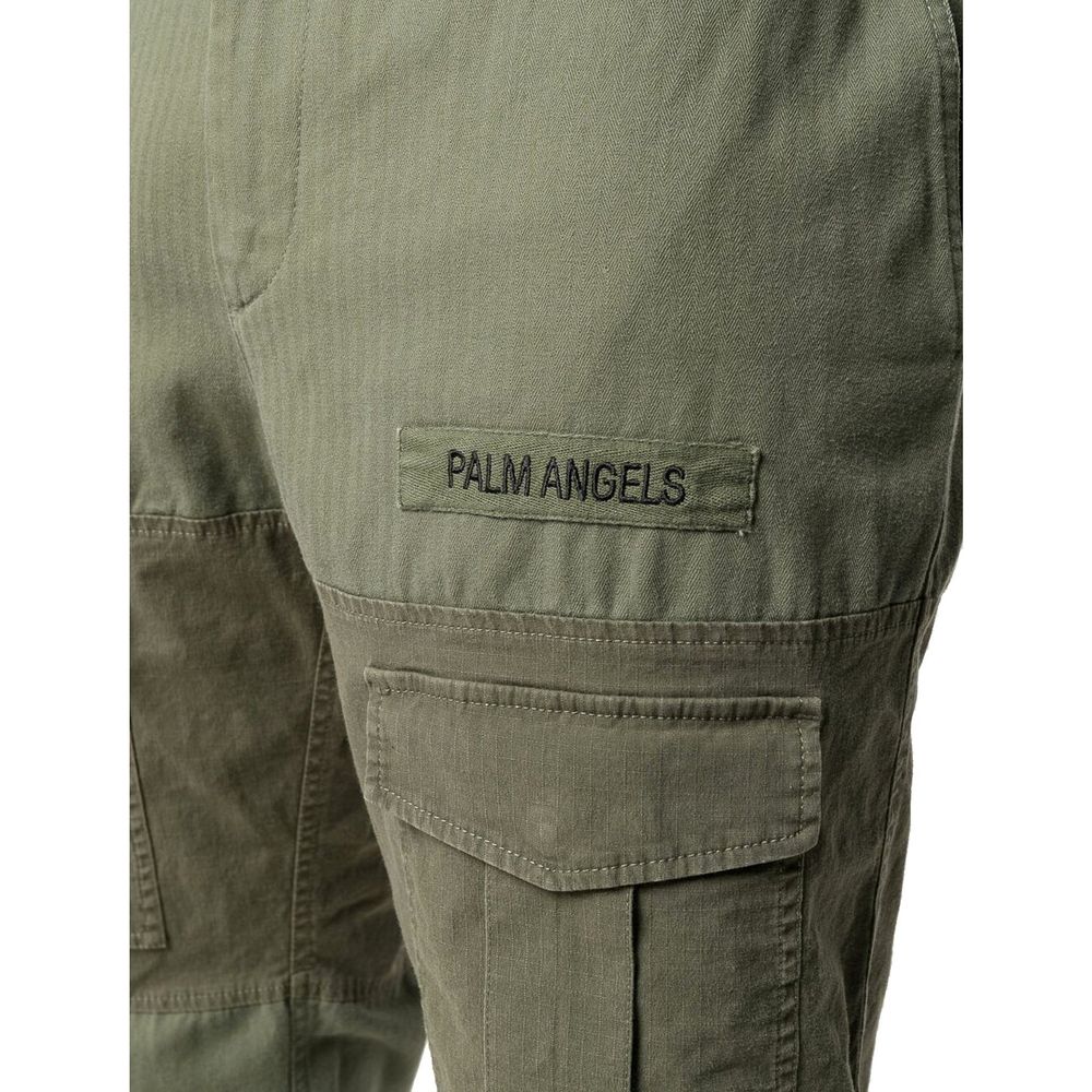 Palm Angels Bicolor Cotton Cargo Pants