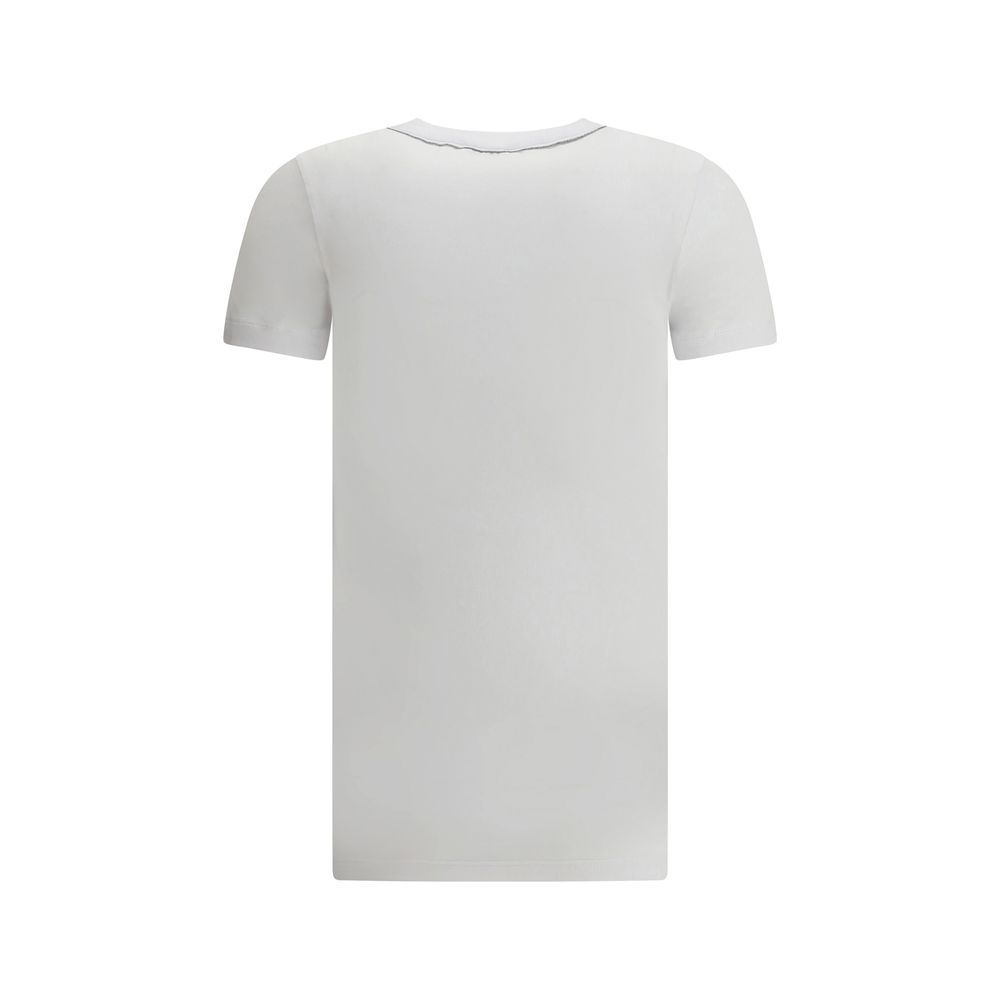 Brunello Cucinelli White Cotton T-Shirt, Timeless Luxury Couture