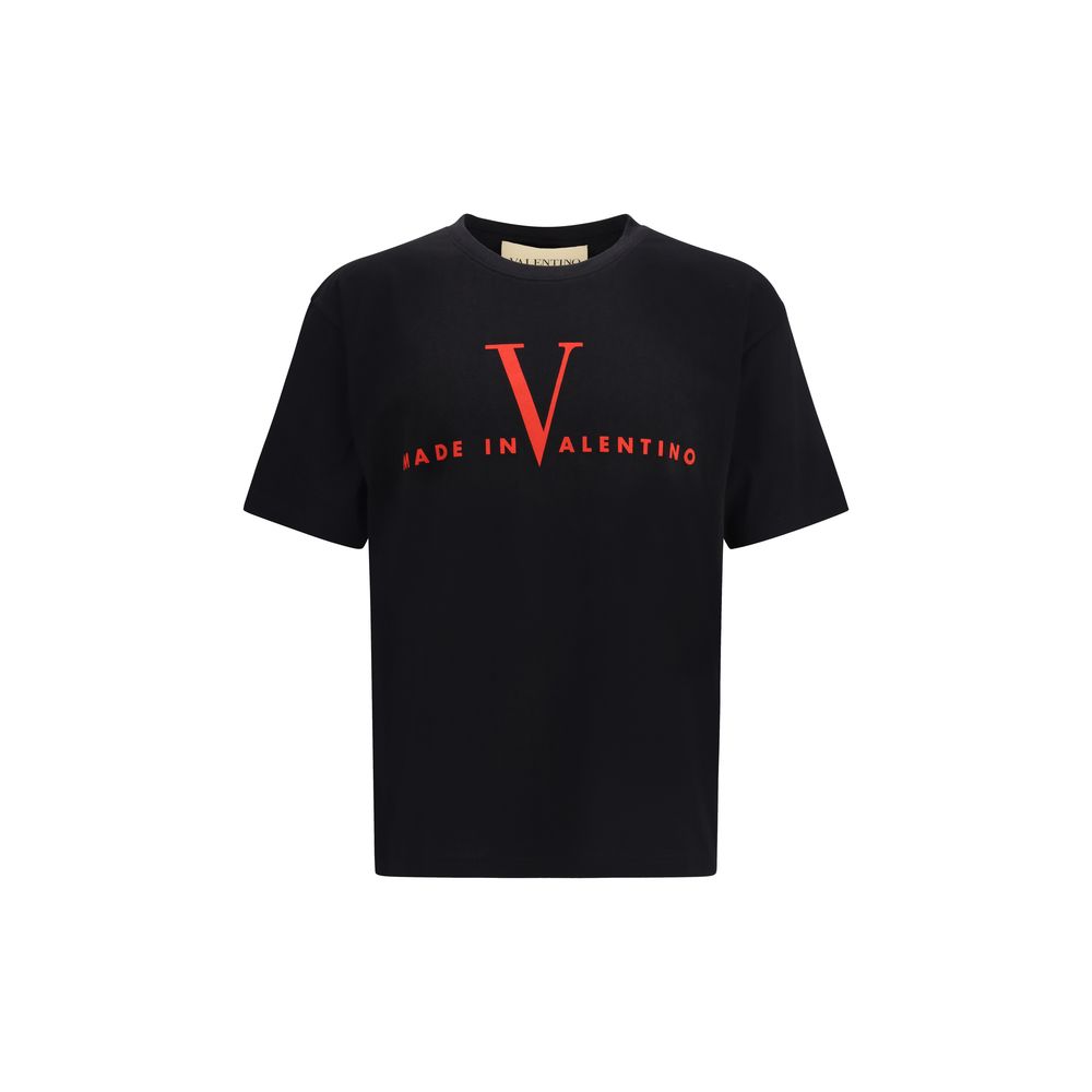 Elevate your wardrobe with the Valentino Black Cotton T-Shirt, a seamless blend of luxury and comfort, embodying timeless elegance for the discerning individual.