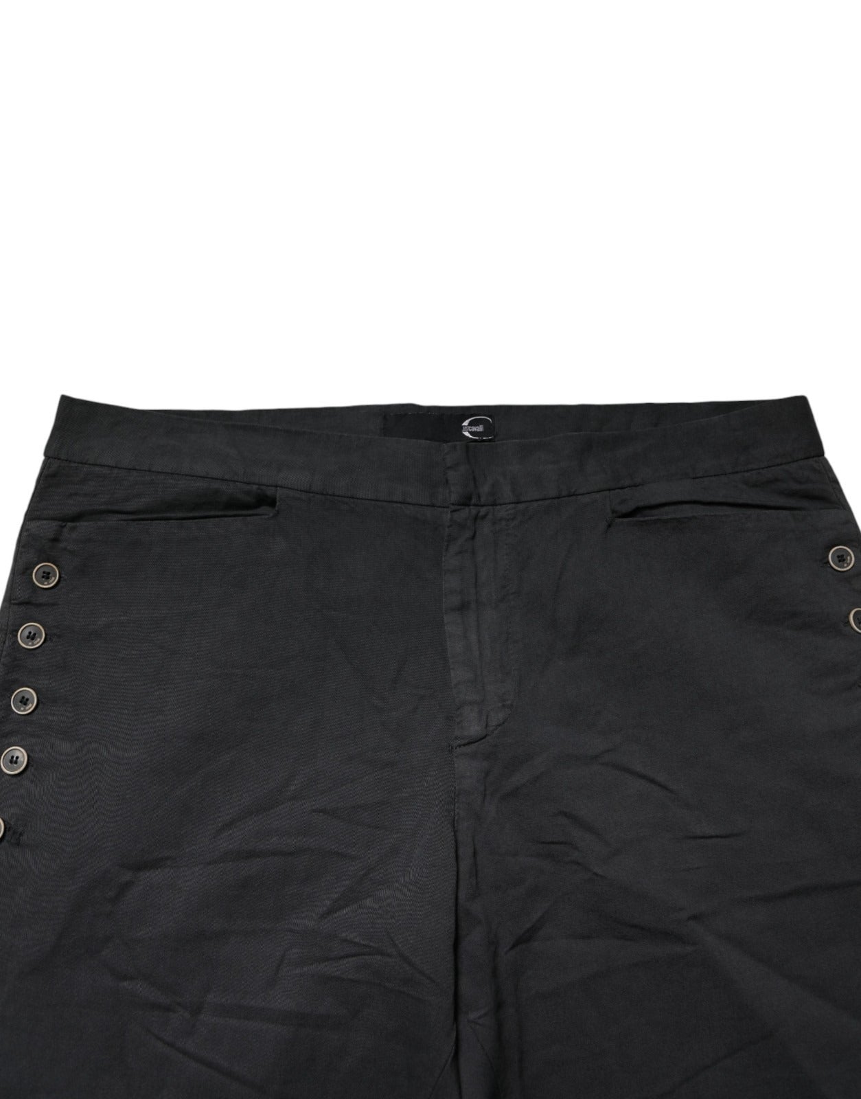 Just Cavalli Black Straight Fit Denim Trouser Jeans - Couture