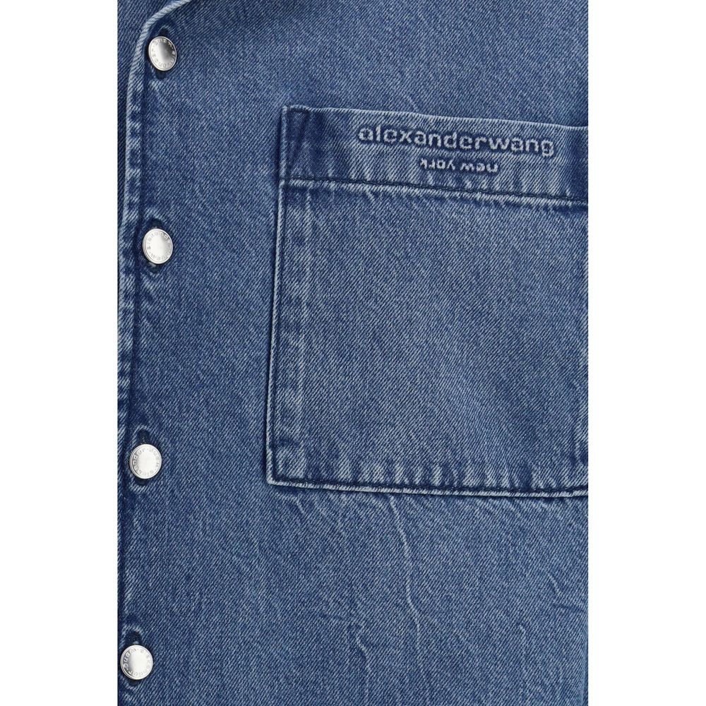 Experience the allure of the Alexander Wang Blue Denim Shirt from the SS26 collection, crafted in 100% cotton for a sophisticated, timeless elegance that defines luxury.