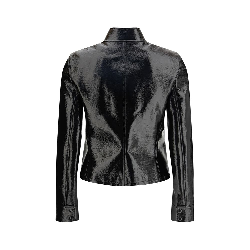 Courrèges Black Cotton Full-Length Jacket - Urban Sophistication
