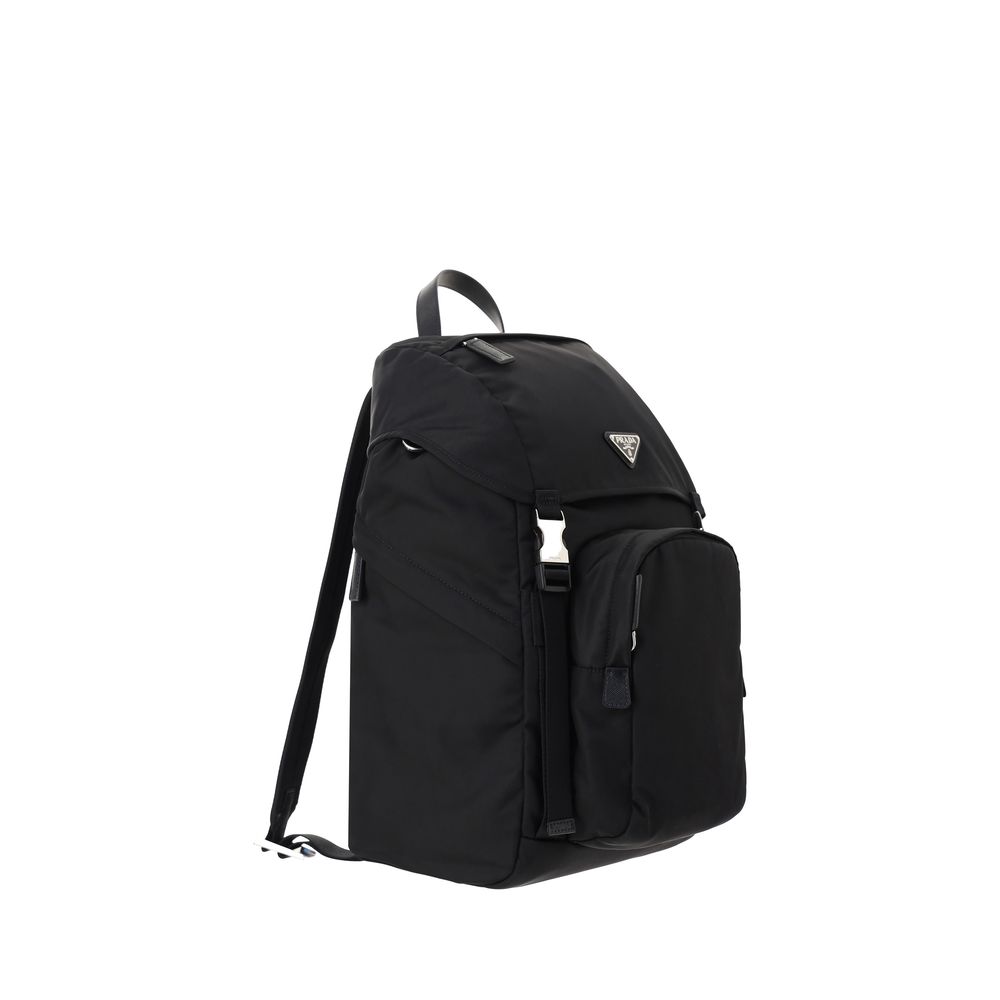 Discover the Prada Black Recycled Polyamide Backpack from the SS26 collection, where luxury meets sustainability in exquisite craftsmanship and timeless elegance.