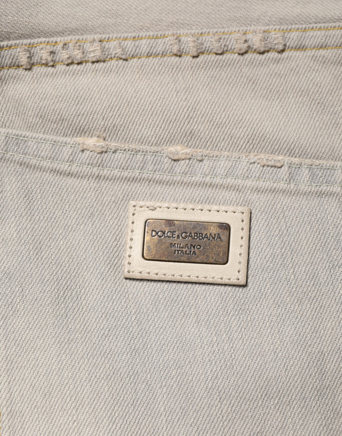 Dolce & Gabbana Light Gray Cotton Denim Trouser Jeans - Artisanal Luxury