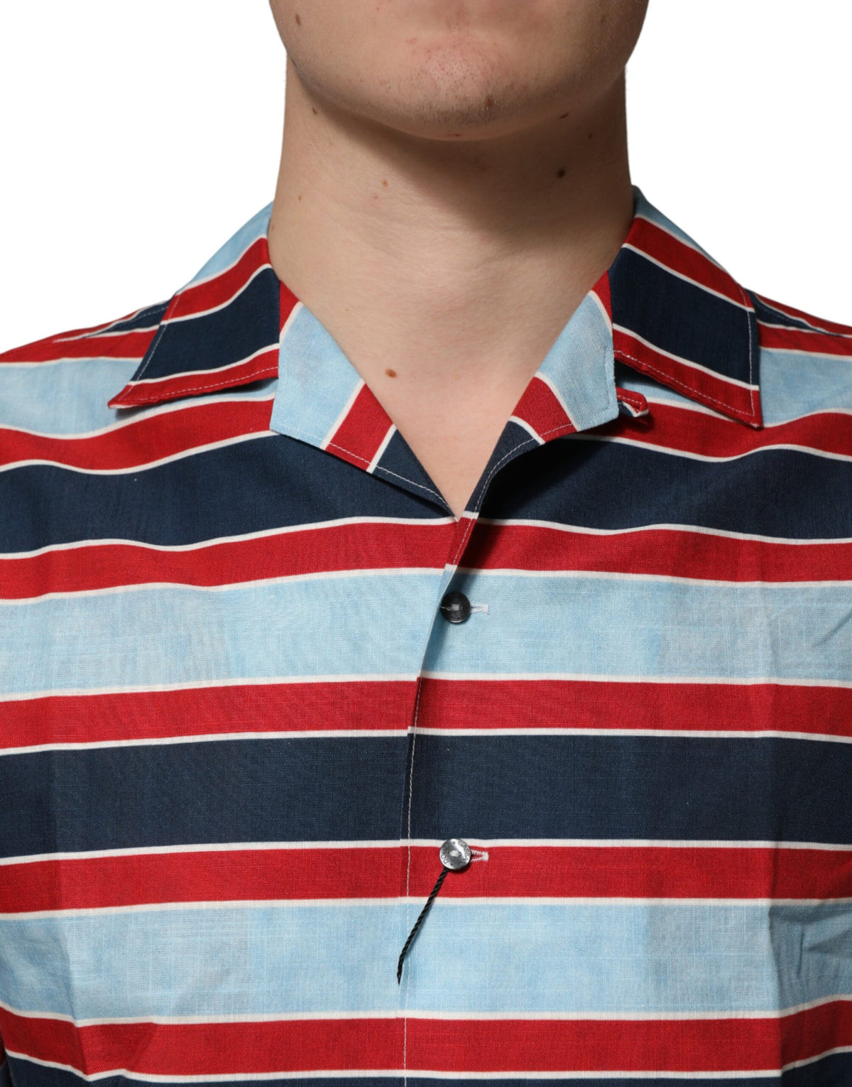 Elevate your wardrobe with the Dolce & Gabbana Multicolor Stripes Cotton Men Button Down Shirt, a masterpiece of Italian craftsmanship designed for the discerning individual.