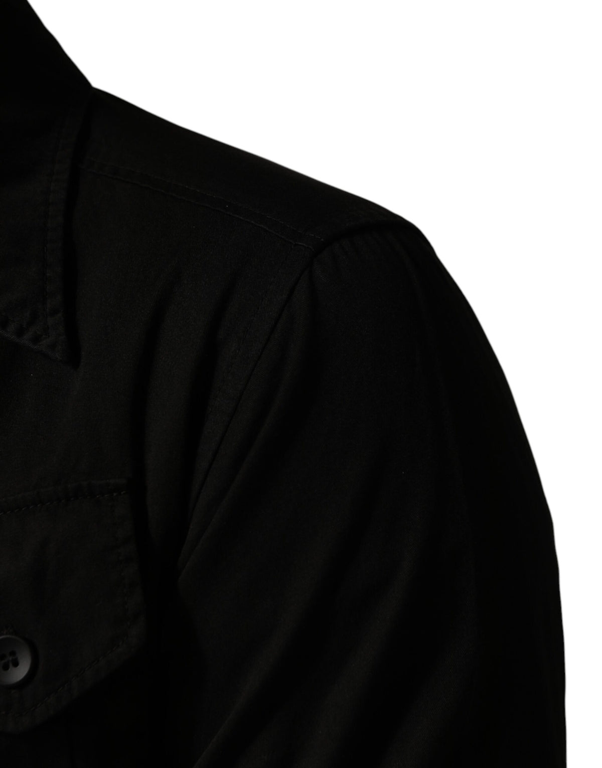 Indulge in the exquisite Dolce & Gabbana Black Cotton Collared Men Button Down Shirt, a timeless piece crafted in Italy, embodying sophistication and luxurious elegance.