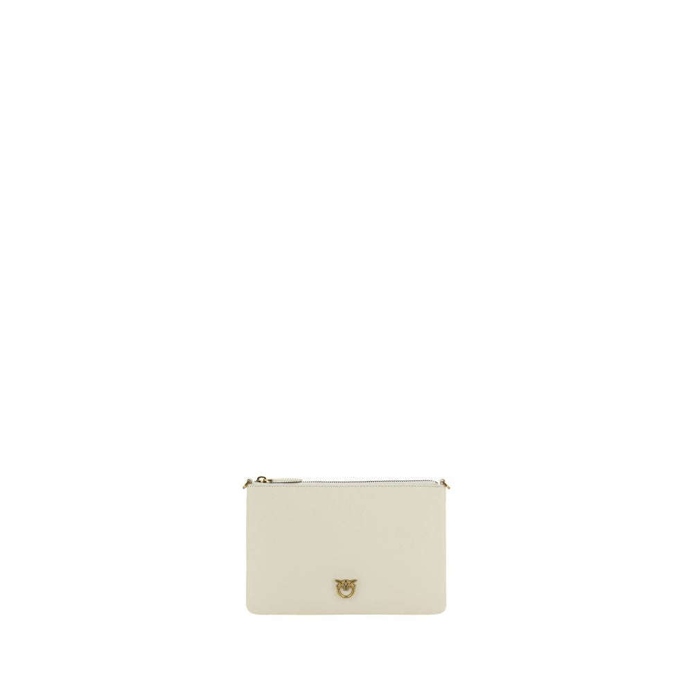 Elevate your elegance with the PINKO Cream Calf Leather Bos Taurus Shoulder Bag, a masterpiece of Italian craftsmanship from the SS26 collection, designed for the discerning individual.