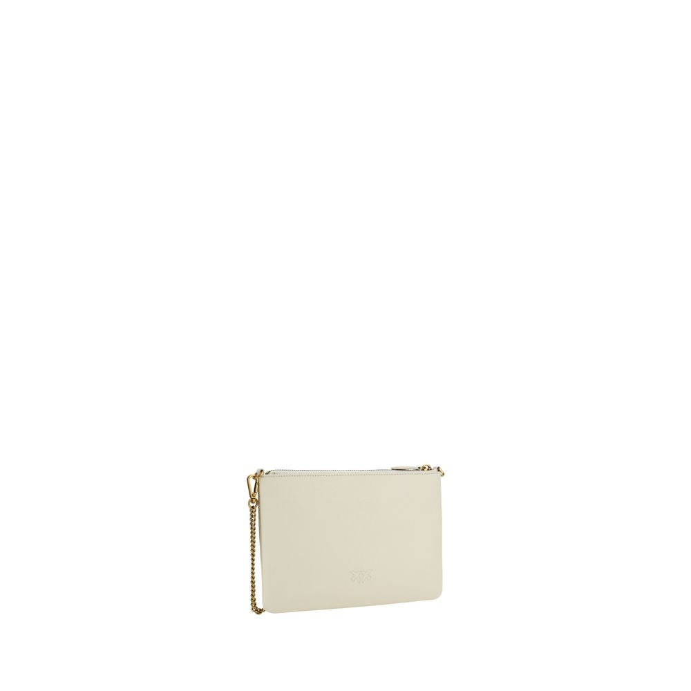Elevate your style with the PINKO Cream Calf Leather Bos Taurus Shoulder Bag from the SS26 collection, a timeless embodiment of Italian craftsmanship and elegance.