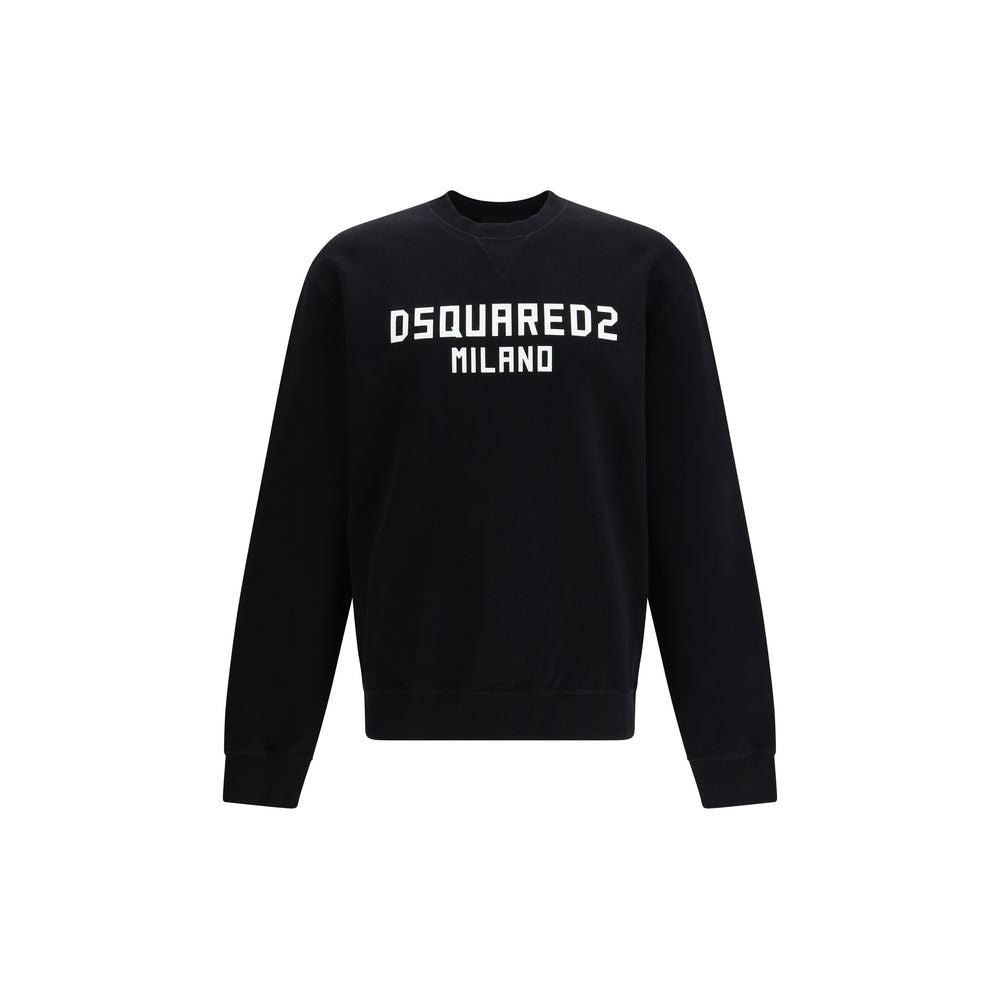 Dsquared² Black Cotton Sweatshirt - Timeless Luxury Essential