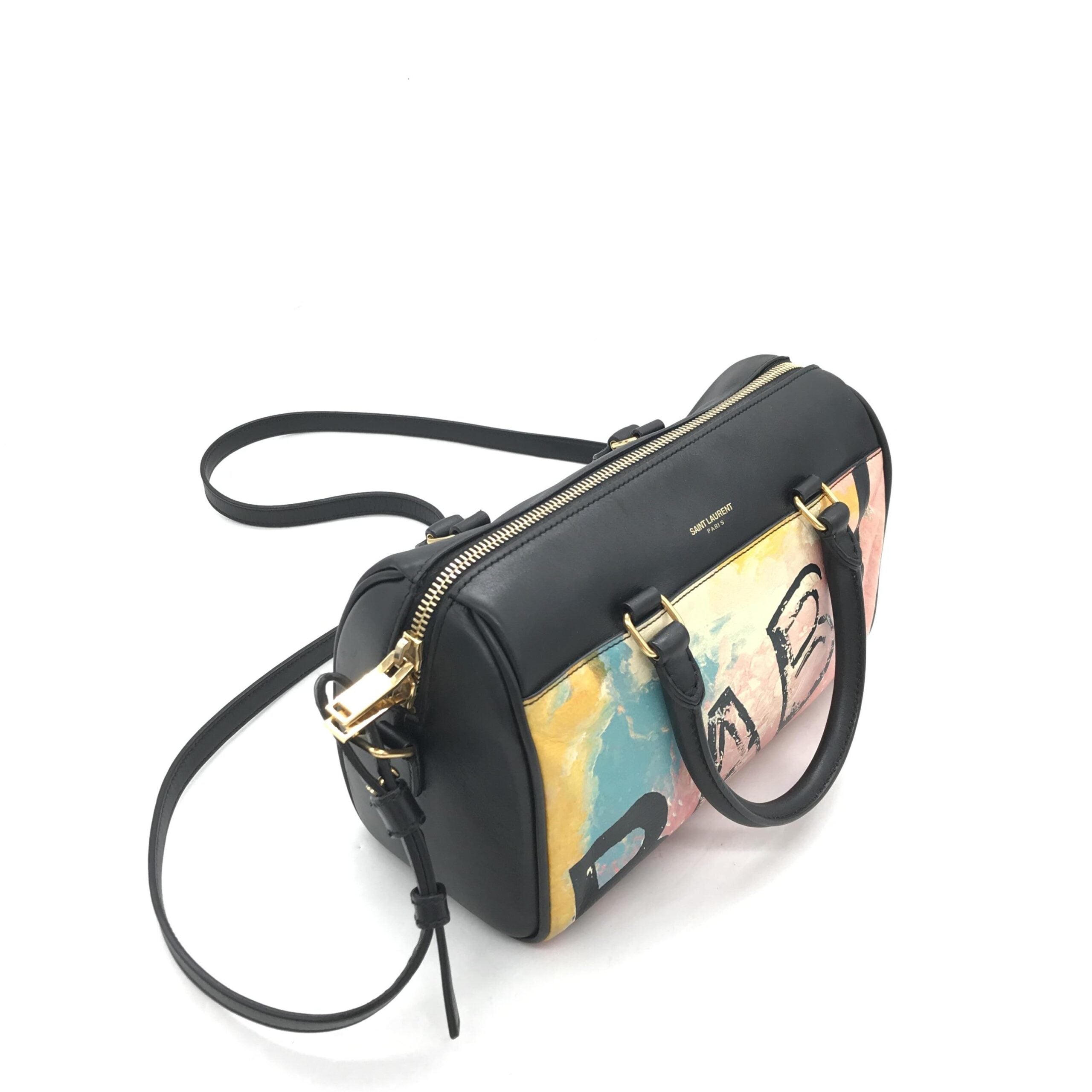 Saint Laurent Baby Duffle Colorful Printed Leather Bag
