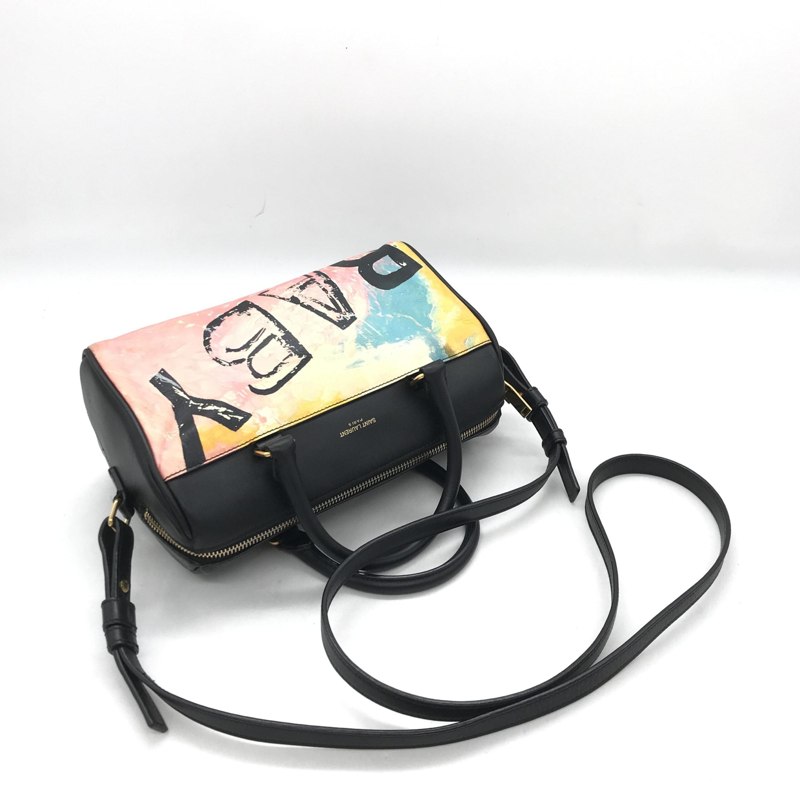 Saint Laurent Baby Duffle Colorful Printed Leather Bag