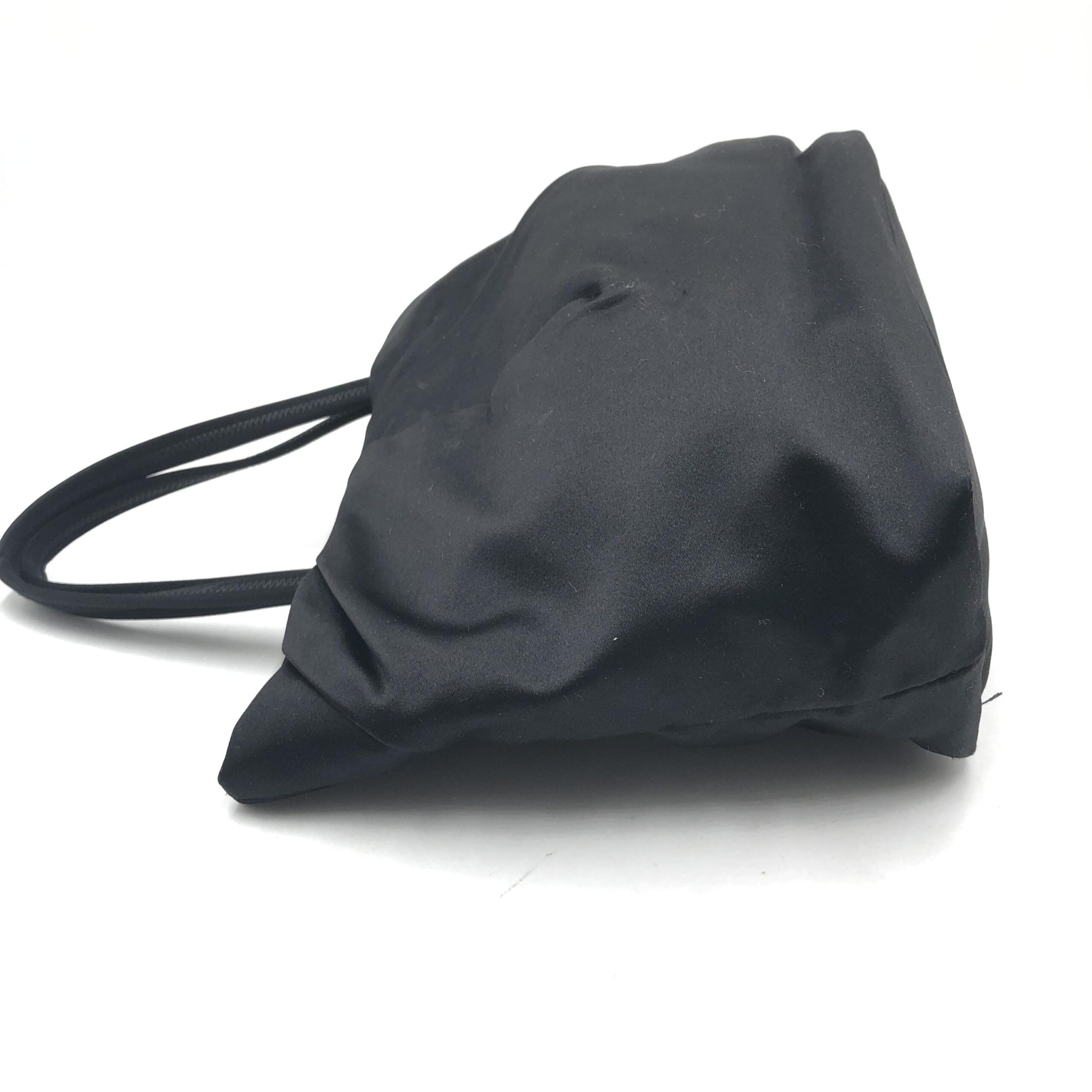 Prada Black Handbag With Colorful Satin Roses