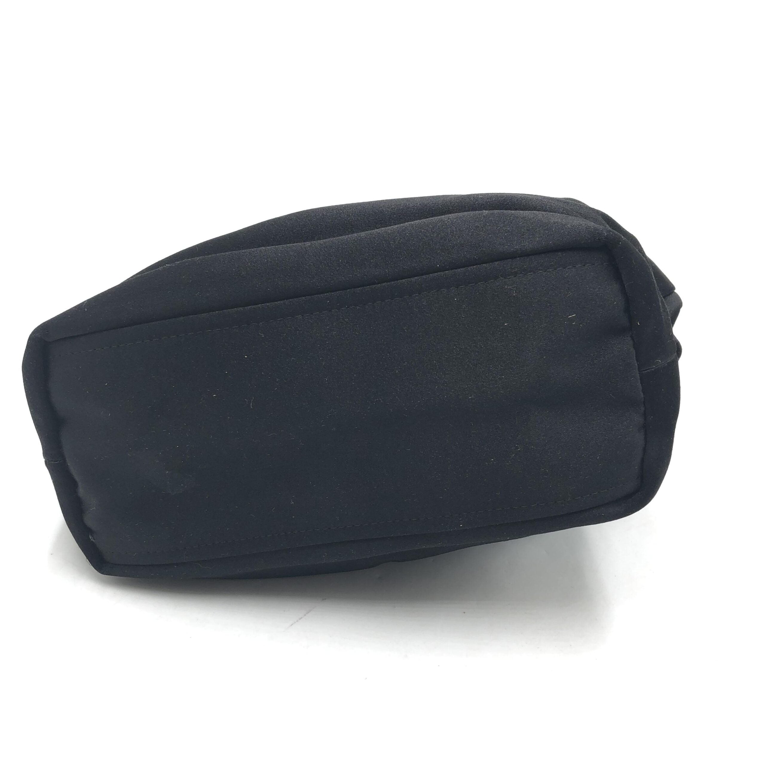 Prada Black Handbag With Colorful Satin Roses